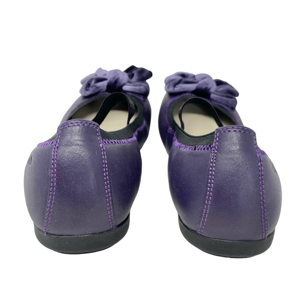 Clarks Purple Leather Ballet Bow Mary Jane Flats Size UK 4/ EU 36/ US 5.5 - Picture 7 of 11